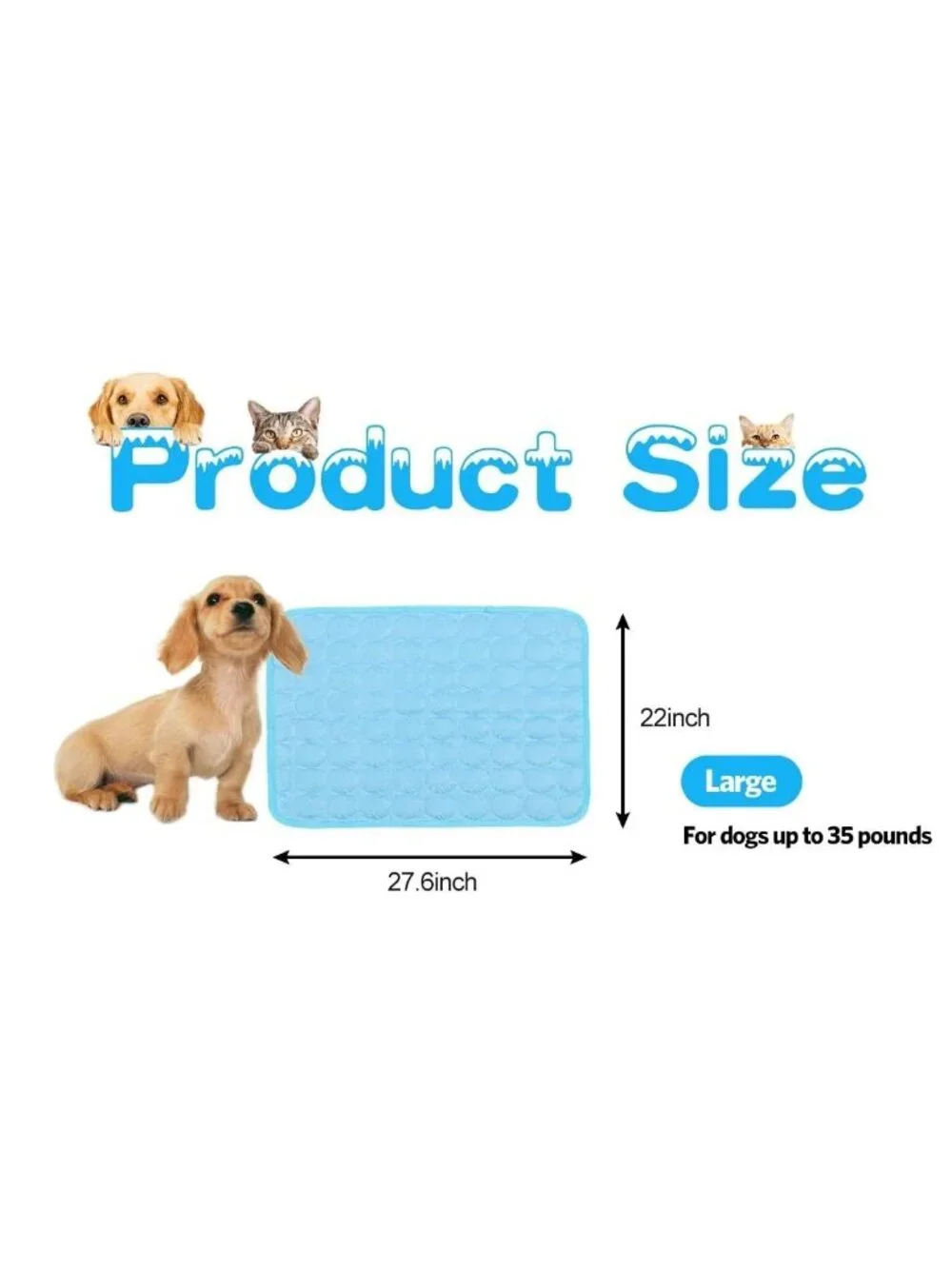Dog Cooling Mat Pet Cooling Pads Dogs & Cats Pet Cooling Blanket for Outdoor Car